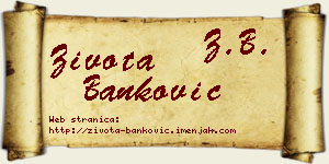 Života Banković vizit kartica
